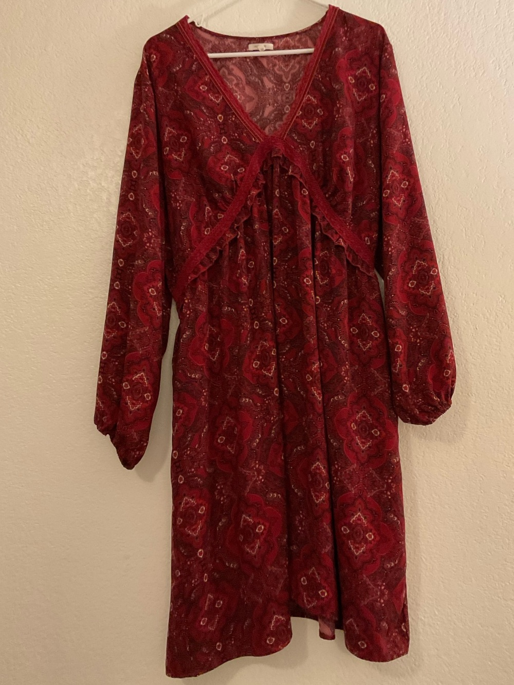 boho maroon dress 3x